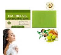 Savon à l'Huile de Tea Tree (Barre) - Savon pour Hommes | Nettoyant Hydratant pour un Sentiment de Peau Apaisante, Nettoyage Profond Quotidien & Exfoliation pour Visage & Corps (1)