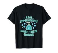 Savon Amusant avec Motif héros de Vrais Super-héros pour se Laver Les Mains T-Shirt