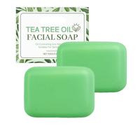 Savon antifongique d'arbre à thé | 2PC Savon à l'huile d'arbre à thé 100g | Savons naturel l'huile d'arbres thés visage corps | Savons solide exfoliant hydratant traitement antifongiques