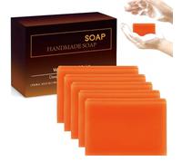 Savon Artisanal à la Papaye et Acide Kojique, Savon Éclaircissant Corps et Visage, Unifie le Teint et Hydratant, Formule Douce aux Extraits Naturels, Pour une Peau Éclatante et Douce (5)