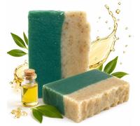 Savon artisanal au CBD Savia De Alma - Savon naturel hydratant pour le visage, les mains et le corps | à l'huile d'olive et de coco | Nettoyage doux et apaisant | Cosmétique solide végétalien - 100 g