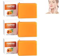 Savon artisanal au lait de chèvre et à la vitamine C et à la papaye Savon nettoyant à la papaye Savon éclaircissant Savon exfoliant au lait de chèvre Peau lisse et propre