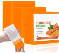 Savon Au Curcuma Kojic Acid Soap - Détachant Les Taches Sombres Pour Le Visage Et Le Corps - Hydrate Et Restaure L'élasticité Et L'éclat Des Pores - Élimination Des Pores Solides