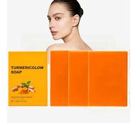 Savon au curcuma, pain nettoyant éclaircissant naturel, savon hydratant intense, soin exfoliant doux et nourrissant bio, pain nettoyant naturel pour un teint éclatant (PCS3)