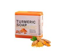 Savon Au Curcuma Pour éclaircir La Peau, Savon De Bain Au Curcuma, Nettoyant, Hydratant, 100g De Savon Au Gingembre Hydratant Et Nettoyant En Profondeur, Pour Le Visage Et Le Corps. (1PC)