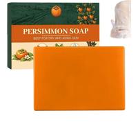 Savon Au Kaki Au Lait De Chèvre,Pain Nettoyant Hydratant Pour Le Bain,Neutralise Les Odeurs Corporelles,Parfum Léger Longue Durée,Adapté À La Plupart Des Peaux (1pcs)