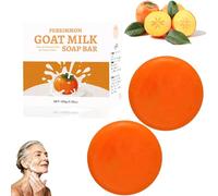 Savon au kaki, pains de savon au kaki pour personnes âgées, élimine les odeurs, pain de savon déodorant pour hommes et femmes, nettoyant hydratant pour le corps (2pcs)