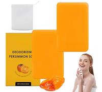 Savon au kaki pour les odeurs corporelles, savons désodorisants naturels faits main, odeur de personnes âgées pour une peau plus belle, bain hydratant en profondeur pour tous types de peau (2 Pièce)