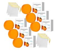 Savon au kaki - Savon naturel déodorant pour le corps et le visage à l'extrait de kaki, nettoyant et hydratant en profondeur pour hommes et femmes, 100 g avec filet moussant (6)