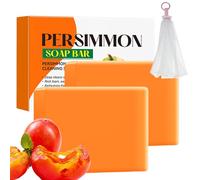 Savon au kaki - Savon naturel japonais au kaki pour les odeurs corporelles, gel douche hydratant pour le visage et le corps, doux pour tous les types de peau,2pcs