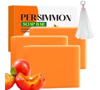Savon au kaki - Savon naturel japonais au kaki pour les odeurs corporelles, gel douche hydratant pour le visage et le corps, doux pour tous les types de peau,3pcs