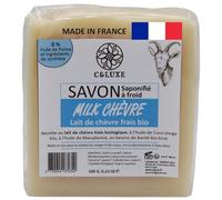 Savon au Lait de Chèvre Frais Bio et Argent Colloïdal - Saponification à Froid, Parfait pour Eczéma, Psoriasis, Acné - Hydratant et Apaisant, Peau Douce (1, senteur naturelle lait de chèvre)