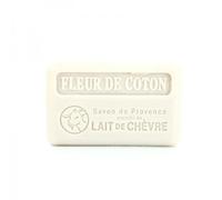 Savon au lait de chèvre frais et bio fleur de coton 100g