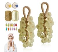 Savon Au Raisin Avec Cordon, Savon Artisanal Au Raisin Cristal Nettoyant Doux, Pour Le Corps, Les Mains Et Le Visage Nettoyant Pour Une Peau Douce Et Lisse, Air Frais(Jasmine*2)