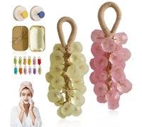 Savon Au Raisin Avec Cordon, Savon Artisanal Au Raisin Cristal Nettoyant Doux, Pour Le Corps, Les Mains Et Le Visage Nettoyant Pour Une Peau Douce Et Lisse, Air Frais(Jasmine+Peach2)