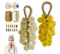 Savon Au Raisin Avec Cordon, Savon Artisanal Au Raisin Cristal Nettoyant Doux, Pour Le Corps, Les Mains Et Le Visage Nettoyant Pour Une Peau Douce Et Lisse, Air Frais(Jasmine+Lemon)