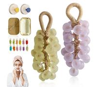 Savon Au Raisin Avec Cordon, Savon Artisanal Au Raisin Cristal Nettoyant Doux, Pour Le Corps, Les Mains Et Le Visage Nettoyant Pour Une Peau Douce Et Lisse, Air Frais(Jasmine+Rose)