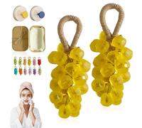 Savon Au Raisin Avec Cordon, Savon Artisanal Au Raisin Cristal Nettoyant Doux, Pour Le Corps, Les Mains Et Le Visage Nettoyant Pour Une Peau Douce Et Lisse, Air Frais(Lemon*2)