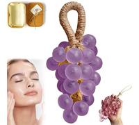 Savon au raisin, savon à la raisin, savon en forme de grappe de raisin, barre de bain à froid, pour le lavage des mains et le bain, faite à la main (1, violet)