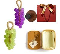 Savon Au Raisin, Savons Nettoyants Doux, Décoratifs For Le Lavage Du Visage Et Du Bain, Méthode De Traitement À Froid For Le Nettoyage Quotidien Et La Décoration Des Espaces(Set-A)