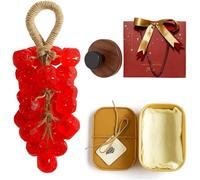 Savon Au Raisin, Savons Nettoyants Doux, Décoratifs For Le Lavage Du Visage Et Du Bain, Méthode De Traitement À Froid For Le Nettoyage Quotidien Et La Décoration Des Espaces(Red (Rose scent))