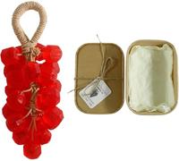Savon au raisin sur une corde, savons en forme de grappes de raisins faits à la main, barres de savon décoratives, décoration d'intérieur exquise et choix de cadeau, accent de parfum polyvalent pour