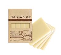 Savon Au Suif De Bœuf Naturel, Savon Artisanal À Base De Suif Pour Un Nettoyage Profond, Une Hydratation Intense Et Une Nutrition Prolongée, Formule Douce Respectueuse Des Peaux Sensibles Et Sèches