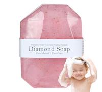 Savon aux pierres précieuses, savon fait à la main aux pierres précieuses - Savon en barre doux hydratant naturel avec feuille d'or - Hydratant nettoyant, savon parfumé, aide à adoucir la peau