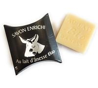 Savon Bio enrichi au lait d’ânesse - mousse onctueuse enrichi a l'huile d'argan Bio parfumé à cœur - Fabrication Française - 25g