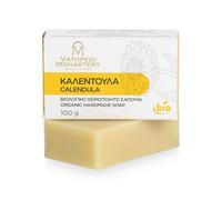 Savon bio fait main au calendula du Mont Athos, savon d’origine naturelle pour peau sensible, soin nettoyant quotidien traditionnel, sans huile de palme - 100g