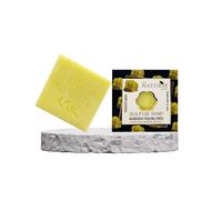 Savon bio naturel - Hydratant pour le corps et les cheveux - Convient pour les mains, le visage et le corps - Savon naturel solide pour un nettoyage et un soin en douceur (125 g, soufre)