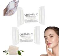 Savon blanchissant au lait, savon au lait, savon pour le visage, savon en barre, savon blanchissant en crème, savon éclaircissant intensif de qualité supérieure (2 pièce)