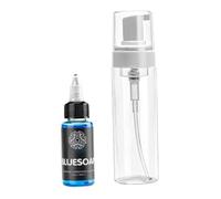 Savon bleu de tatouage, savon neutre de lavage et nettoyant pour tatouage 40 ml avec bouteille rechargeable vide 200 ml, nettoyage