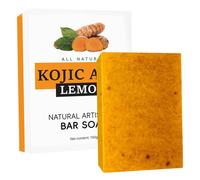 Savon citron curcuma ingrédients naturels doux efficace savon Kojic citron pour visage et corps tous Types de peau nettoyage 100g