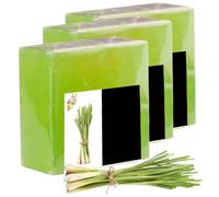 Savon Citronella 3PCS pour les humains, 100g Natural Mens Savon Lavage pour le corps pour les humains Savon Soap de citronnelle biologique pour le carrosserie et la peau du visage Les éléments e