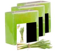 Savon citronnel pour les humains, 3pcs 100g naturel pour les humains Bar de la citronnelle biologique corps et la peau faciale Essentials doivent avoir