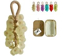 Savon cristal artisanal personnalisé original en forme de raisin, savon nettoyant doux, savon décoratif aux huiles essentielles hydratantes for lavabo(Green(Jasmine scent))