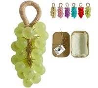 Savon cristal artisanal personnalisé original en forme de raisin, savon nettoyant doux, savon décoratif aux huiles essentielles hydratantes for lavabo(Light green(Yulong Tea))