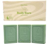 Savon D`Alep Avec De Aloe Vera, 3 Pièces, Savon D`Alep À L`Huile D`Olive & Huile De Laurier, Savon À L`Huile D`Olive, Luxury Aleppo Soap