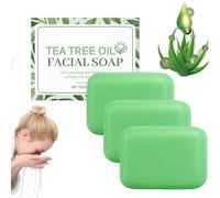 Savon D'arbre À Thé Antifongique Antifongique - 3×100G Savon Naturel À L'huile D'arbre À Thé Lutte Contre Mycoses,L'Acné,Odeurs & Démangeaisons Pour Corps Visage & Peaux Sensibles