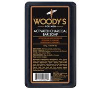 Savon de bar charbon activ de Woody pour les hommes d toxifiant et exfoliant avec l'huile de coco bergamote et caf 8 oz