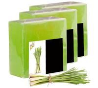 Savon de citronnelle 3pcs 100g Savon Citronella naturel pour les humains Savon à la citronnelle biologique Savon pour le corps pour la peau du corps et de la peau du visage doit avoir lieu pour les a