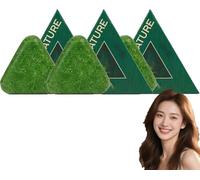 Savon de croissance des cheveux en feuille de cyprès, shampoing à l'herbe, shampoing triangulaire naturel, savons verts, apaise et renforce les cheveux pour les femmes et les.