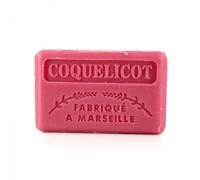 Savon de Marseille 125 grs Enrichi beurre de Karité BIO (coquelicot)