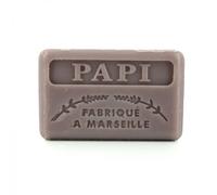 Savon de Marseille 125 grs Enrichi beurre de Karité BIO (Papi boisé notes d'ambre)