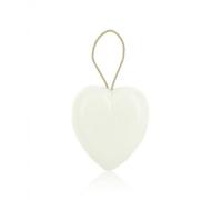 Savon de Marseille cœur blanc avec corde-savon artisanal au beurre de karité bio 95g