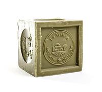 Savon de Marseille en Cube - Enrichie en Huile d’Olive et de Coprah - Fabriquée Selon la Recette Traditionnelle- 100% Naturel - Fabriqué en Provence - Savon Visage, Main & Corps Hydratant - 300g