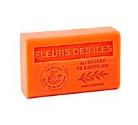 Savon De Marseille Fleur Des Iles Au Beurre De Karité Artisanal Pure Bio 100% Naturel Hydratant Pour Corps Et Visage 125g