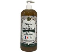 Savon De Marseille Liquide Nature-1l-Pure Olive Bio-Sans Parfum-Peaux Sensibles-100% Naturel-Sans Huile De Palme-Made In France
