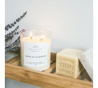 Savon de marseille-maxi bougie 2 mèches